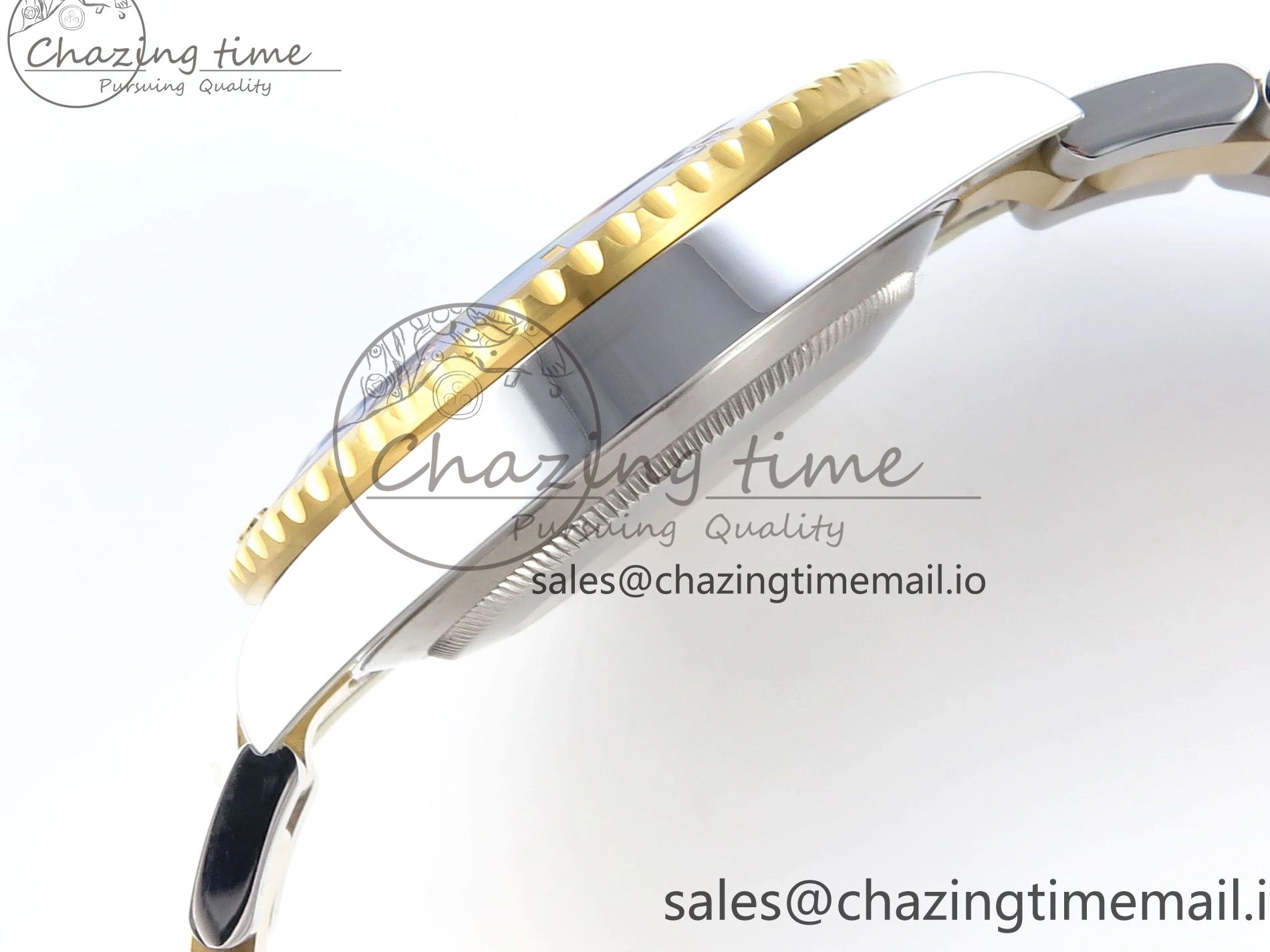 Best AAA Replica Sites Submariner YG Steel Bracelet 374 904L Dial 1:1 on Best Oyster Blue SH SS Edition Seasonal ARF SS YG 126613LB 0115